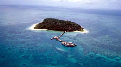 Green Island durante l'alta marea (foto presa da internet)