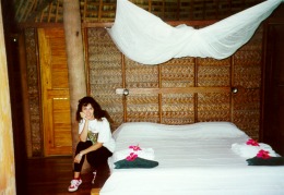 l'interno del semplice bungalow a Fafa