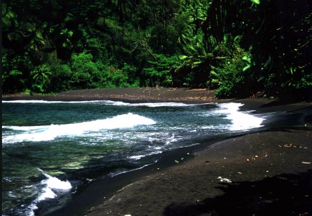 sabbia vulcanica a Tahiti